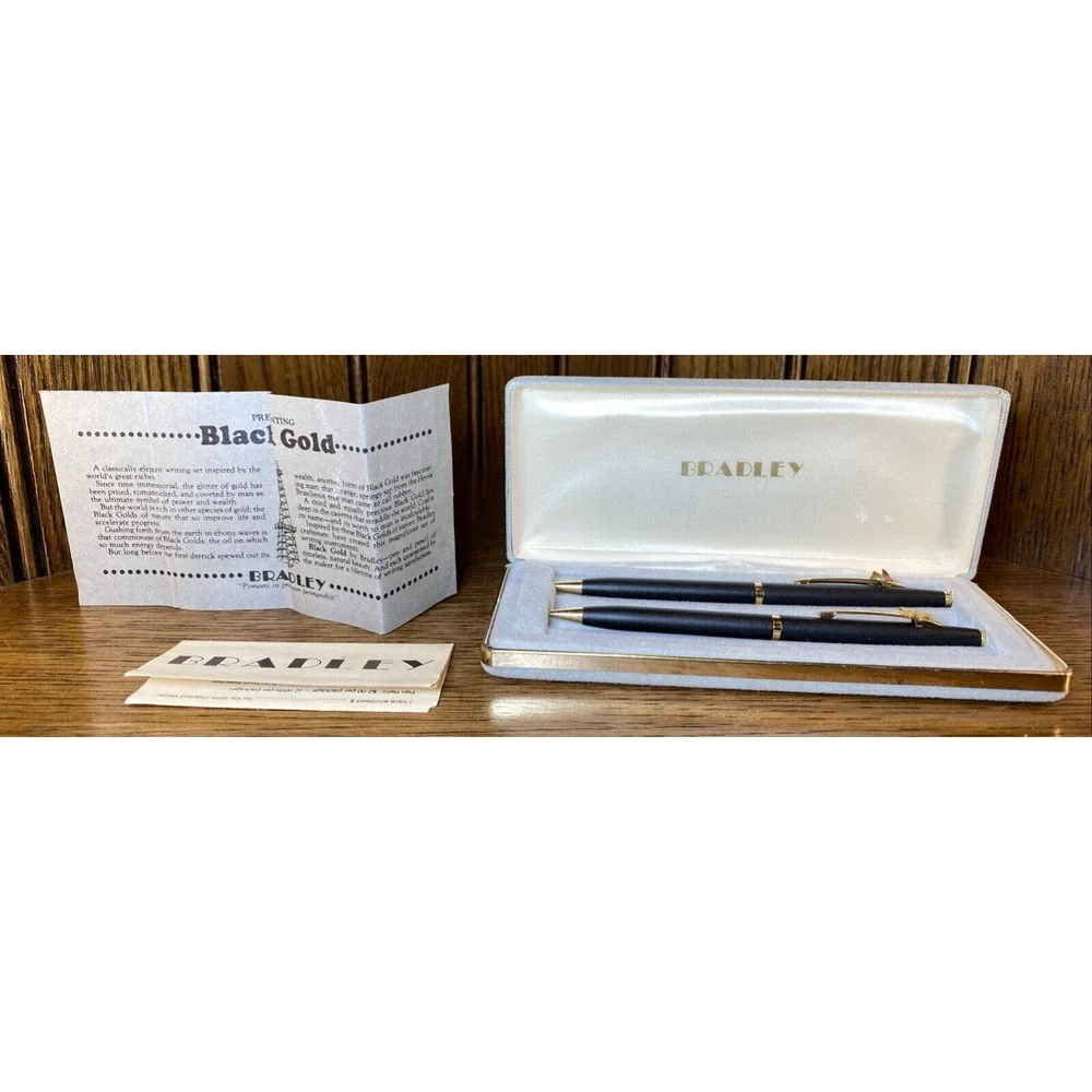 Vintage Anheuser-Busch Beer Bar Bradley Ball Point Pen & Mechanical Pencil Set
